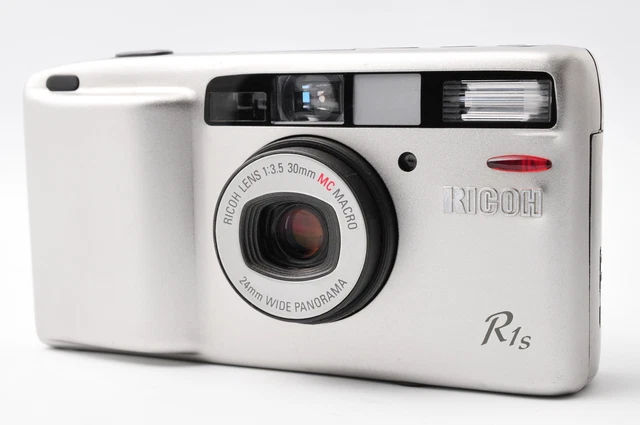 [Near MINT] READ Ricoh R1s Platinum Silver Point & Shoot Film Camera From JAPAN