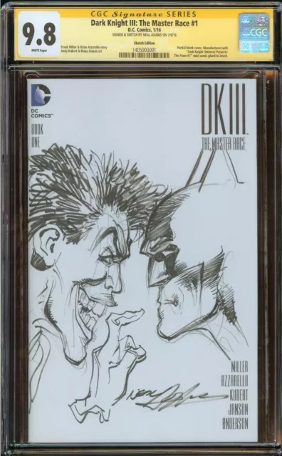 Dark Knight III: Master Race #1 CGC 9.8 "Neal Adams Batman & Joker Sketch"