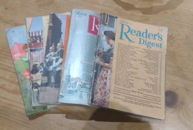 5 X Vintage 1953/1954 Readers Digest Magazines