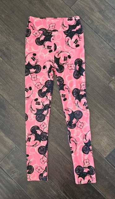 Disney Minnie Mouse Lularoe kids girls  L/XL leggings Pink