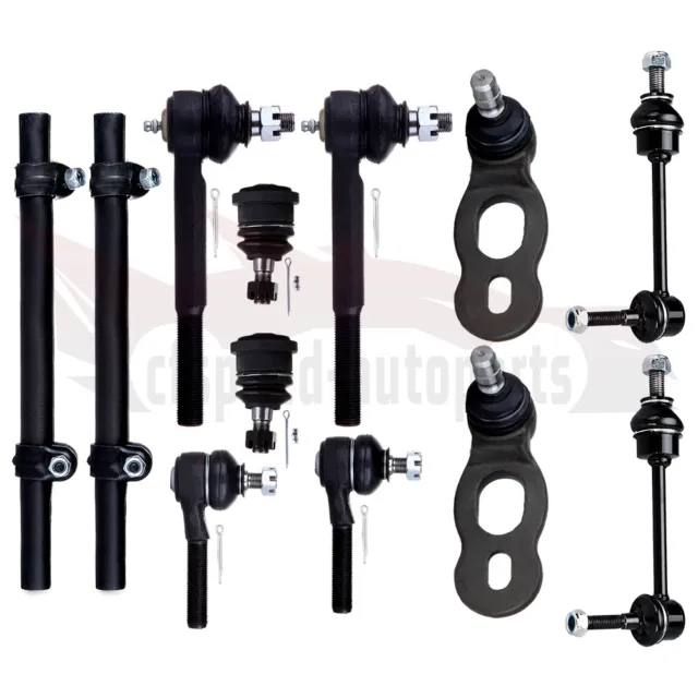 12pcs For 1998-2002 Lincoln Town Car Front Ball Joints Sway Bars Tie Rods