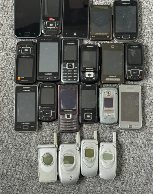 21 X Samsung Old Mobile Phone Joblot Spares Repairs