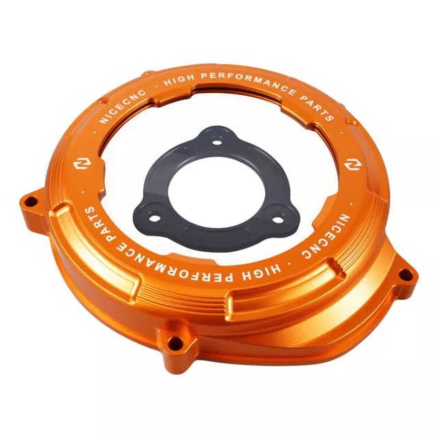 For KTM 1290 Super Duke CNC Clean Clutch Pressure Cover Plate Orange Guard 2014-