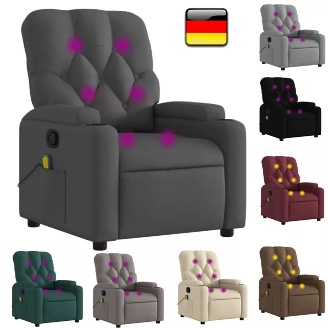 Massagesessel Relaxsessel Fernsehsessel Stoff Sofa Liegefunktion TV-Sessel