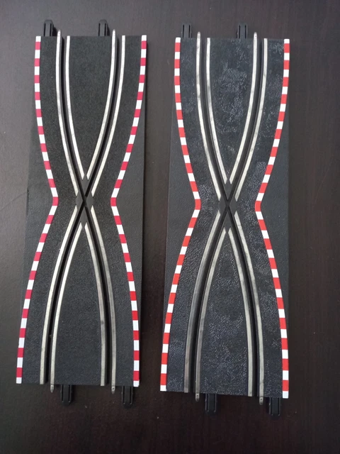 2 rails de croisements pour circuit de voitures électrique  Compact SCX 1/43
