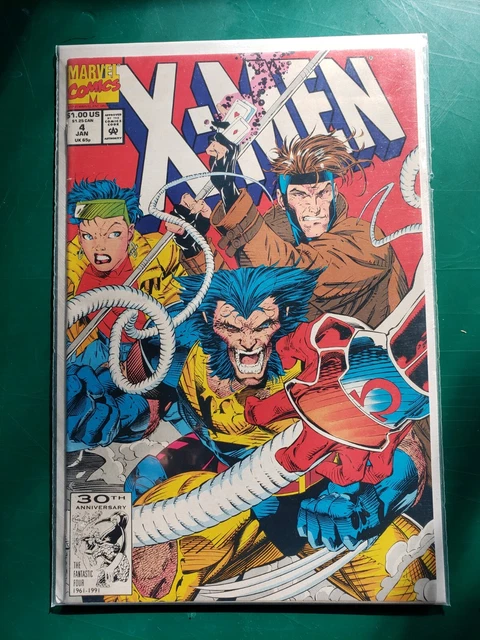 X-Men #4 Jan 1992 Marvel 1st appearance Omega Red Jim Lee
