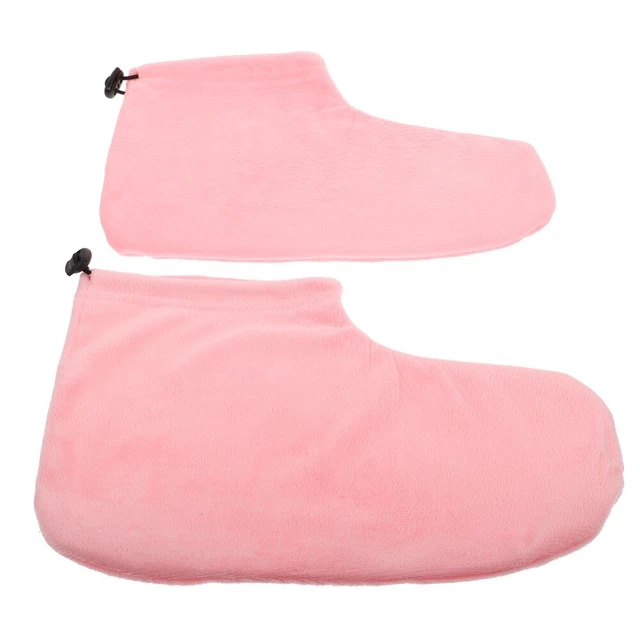 Calze in paraffina piede caldo cera cotone fodera termica bagno set spa