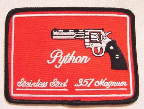 COLT PYTHON 357 Mag Stainless Steel Cloth Sew On Patch 3 Inch Free ...