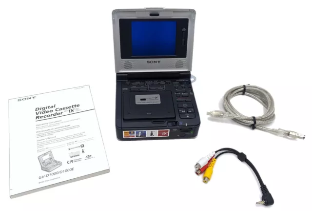 Sony GV-D1000 NTSC Portable Digital MiniDV Walkman Video Transfer VGC - Bundle