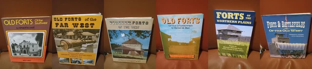 Collection of 6 old west, wild west books on forts and fortifications