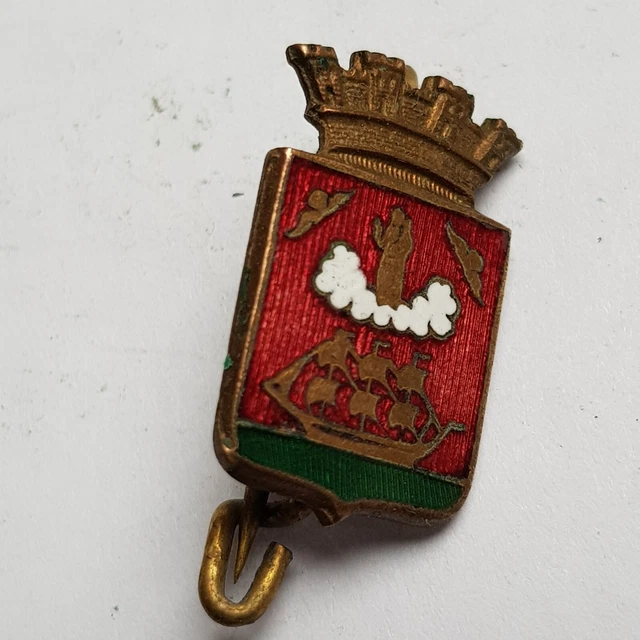 Insigne Broche Ancienne émaillée - Blason De Ville - Épinglette Vintage - Occasion