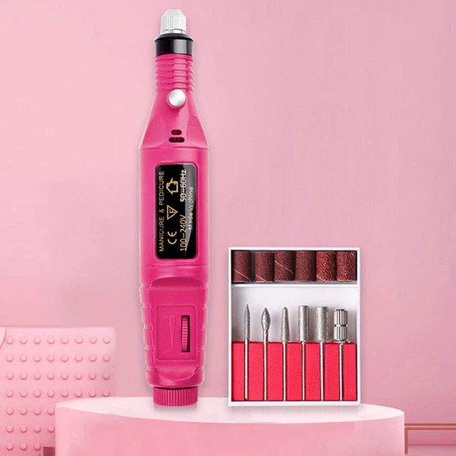 1 juego de bolígrafo de esmalte de uñas hágalo usted mismo taladro de uñas eléctrico digital cómodo
