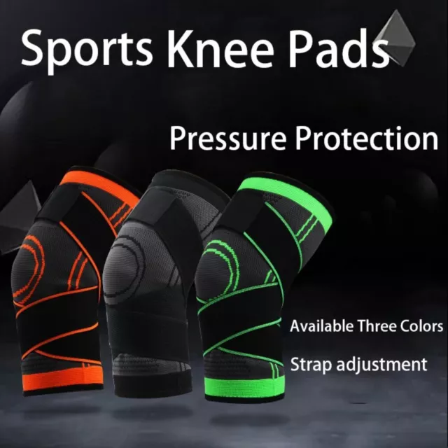 Elastic Knee Pads Pressurized Knee Support Brace Sports Kneepad  Fitness