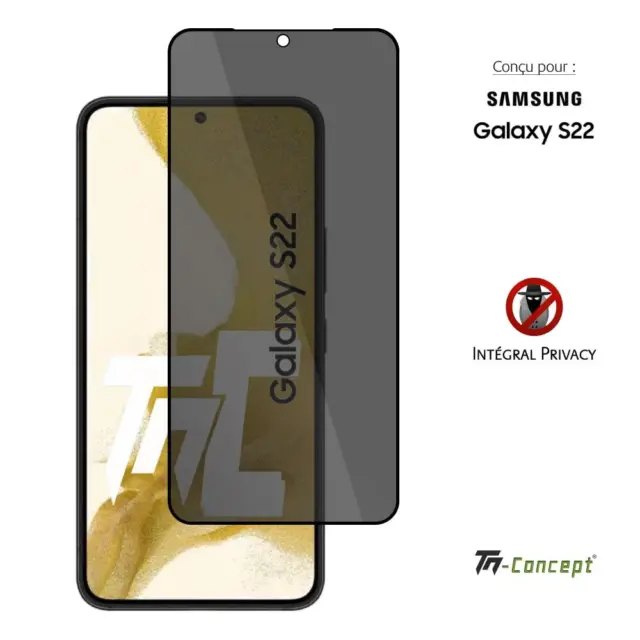 Protège écran TM CONCEPT Verre trempé Samsung Galaxy A22 5G Noir