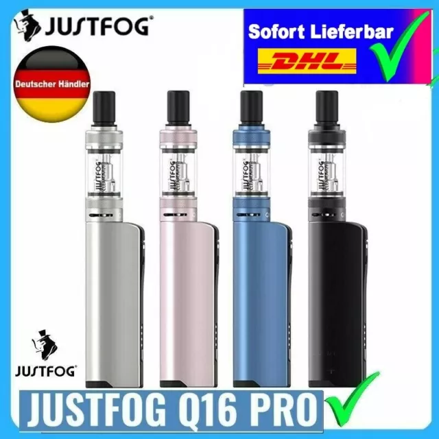 JustFog Q16 Pro E-Zigarette Starterset Kit Eratzglas Coils Verdampfer Köpfe