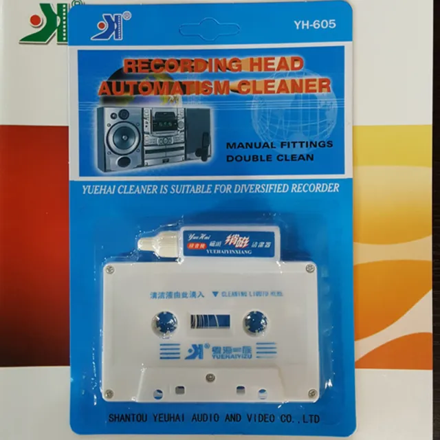 Audio Cassette Head Cleaner & Demagnetizer for Car Home Cassette Players