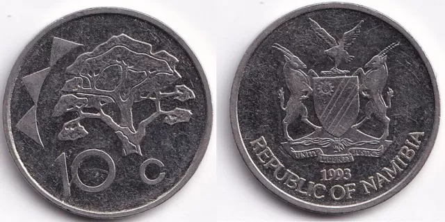 10 Cents 1993 Namibie Namibia - Acacia erioloba "Camelthorn"