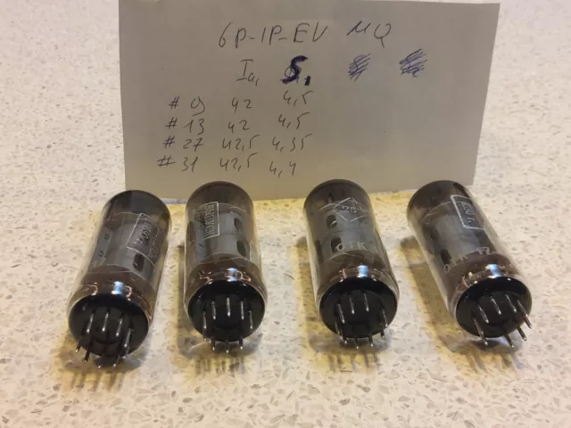 NOS Winged C 6P1P-EV Tubes, matched quad.