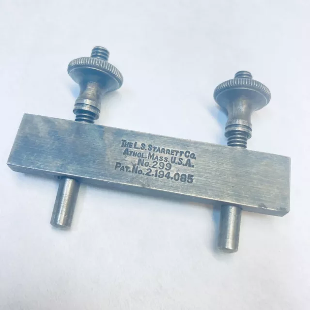 STARRETT No.299 Steel Rule Clamp for Holding 2 Steel Rules Together. USA Made.