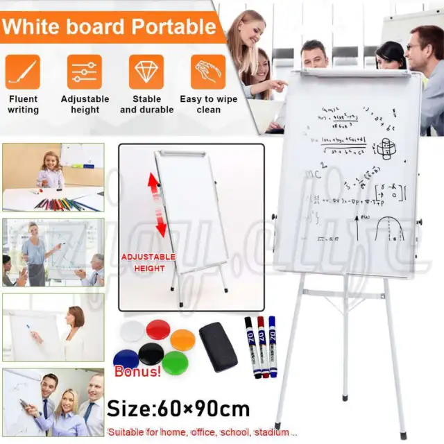 Whiteboard Portable Stand Easel Tripod Magnetic Display Telescopic Flipchart OZ