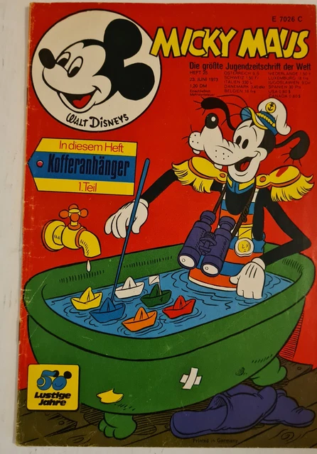 Micky Maus  Heft Nr.25 mit GS+SB 1973 Z 2- (080)