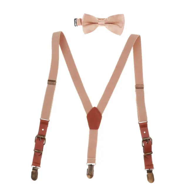 Elastic Y Back Suspender and Bow Tie Set for Children Boys