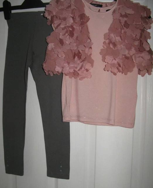 Bellissimo Pacchetto Ragazze - 3 Articoli - 6-7 Anni - Set Maglietta Marchi E Leggings 2