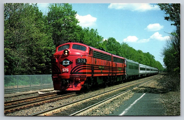 Lehigh Valley Railroad # 576 Excursion Train Ridgewood NJ Postcard L6