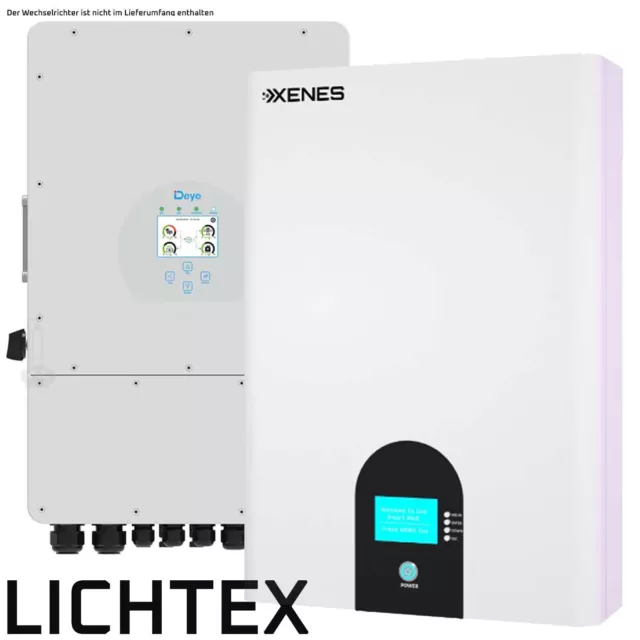 XENES 48V LV 5 kWh 100 Ah LifePO4 EVE Batterie Strom Speicher System für Deye