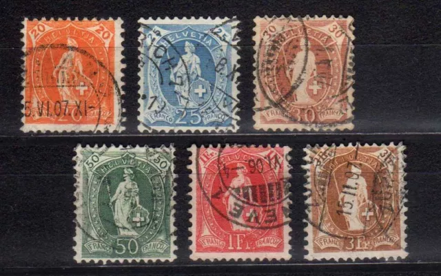 SVIZZERA SWISS SCHWEIZ 1905 Helvetia in Piedi Serietta USATI