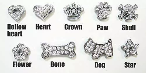 Personalised Dog Cat Pet NAME Collar PU Leather Rhinestone Diamante 2