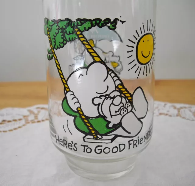 Vintage 7 UP Collector Series ZIGGY 4 1/2" Glass Here's To Good Friends ~ Swing