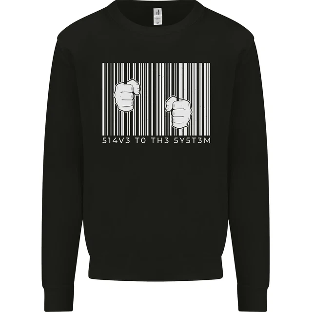 Slave to the System Anti Capitalism Mens Sweatshirt Jumper