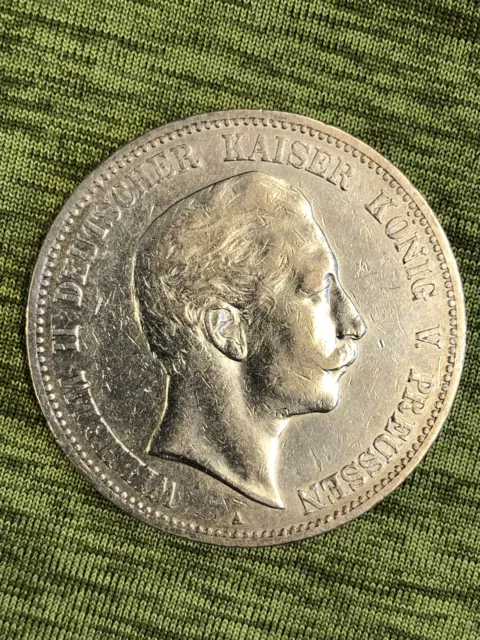 5 Mark 1904 A Kaiserreich Wilhelm II Preussen Silbermünze