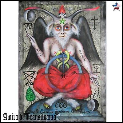 modern contemporary art painting canvas figurative baphomet satan devil lucifer
