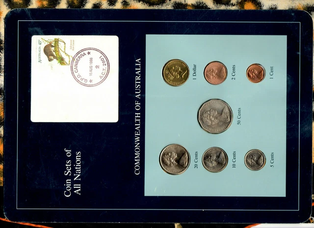 Coin Sets of All Nations Australia UNC 1977-1985 RARE 16AUG1998 50 cents 1982