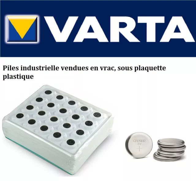 Piles boutons VARTA CR2032 CR2025 CR2016 3V lithium 3