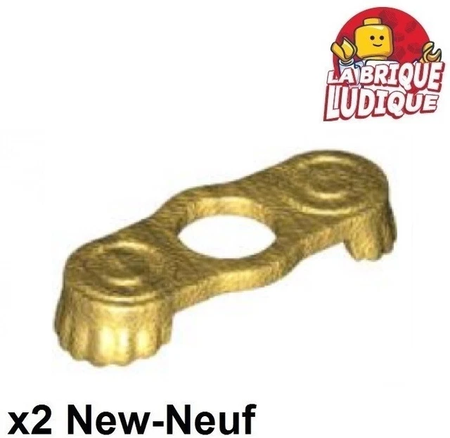 LEGO 2x Minifig Epaulet Soldar Commander Chief Gold/Pearl Gold 2526 NEW