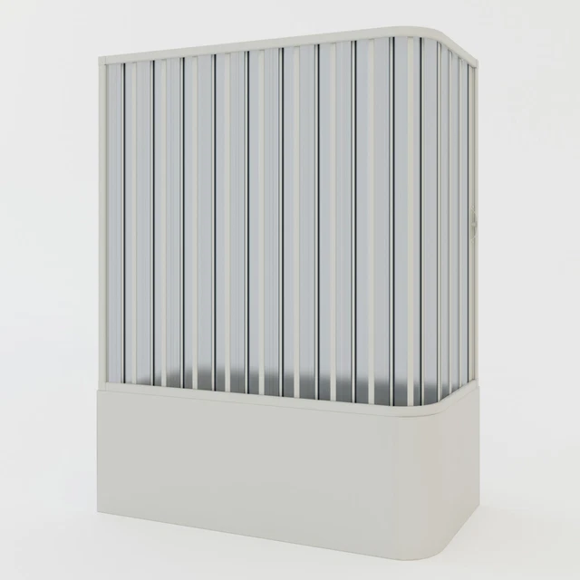 Mampara De Bañera Plegable Pvc Blanco H 150 70X150 Cm Apertura Lateral 2 Lados