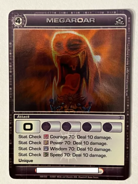 Chaotic TCG Dawn of Perim Megaroar Ultra Rare Holo Foil Card 109/232 Unused Code