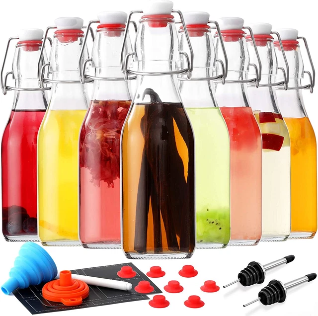 Swing Top Glass Bottles - Flip Top Brewing Bottles for Kombucha Kefir Beer