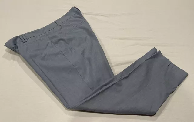 Ann Taylor Dress Pants Women Size 10T Light Blue Knit Ankle Pants