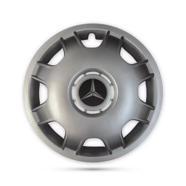 Per Mercedes Benz Citan Van 15"" 4x tappi mozzo universali finiture ruota piatto nero