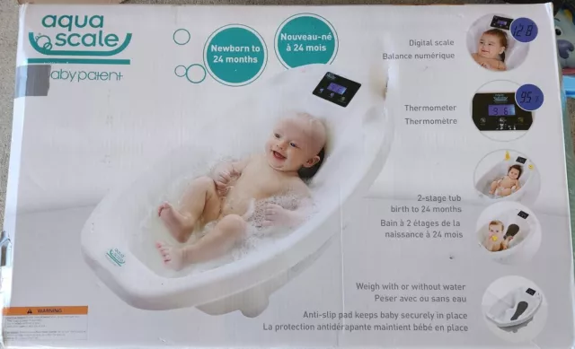 2-stage tub birth Aqua Scale 20-40-001 Digital Bath Tub - White