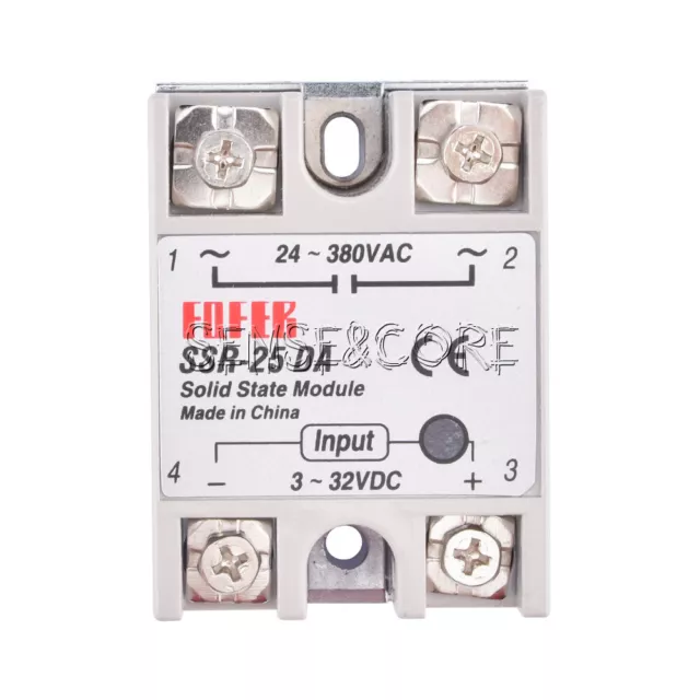 1/2/5/10PCS Solid State Relay Module SSR-25DA 3-32V DC Input 24-380V AC Output