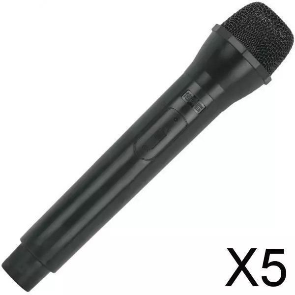 5X Black Microphone Prop Telemarketer Anchorman Singer Lip-synch Fake MIC Toy