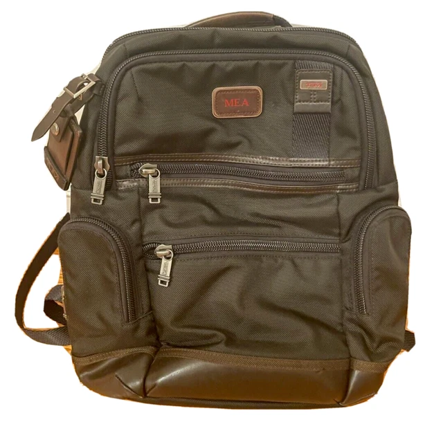 Tumi Alpha Bravo Knox Backpack Hickory Brown Pre-Owned Excellent Condition