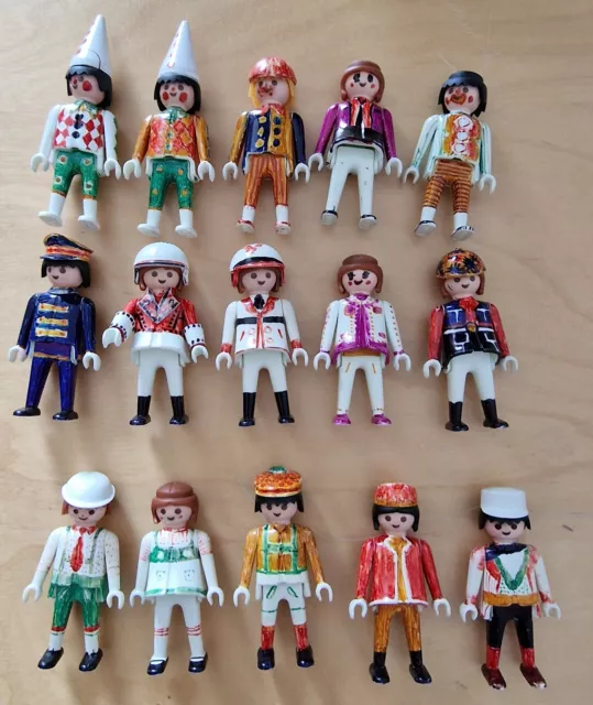 Playmobil Klicky Color Zirkus Figuren Artisten Clown Harlekin Motorrad Besucher