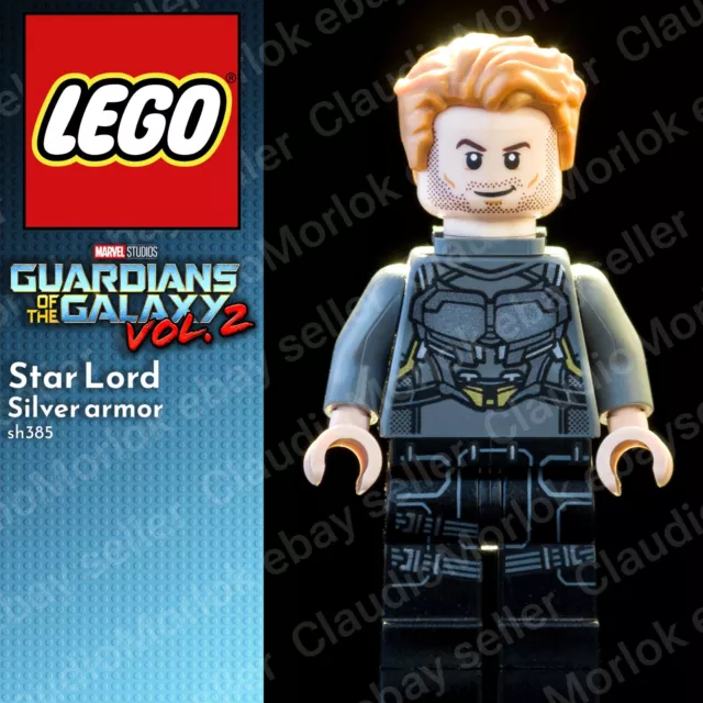 ⭐ LEGO Star-Lord minifigure sh385 Marvel Guardiani della Galassia 2 Galaxy 76081