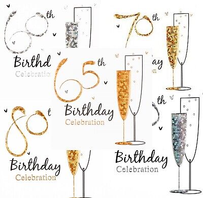 36 biglietti con buste motivo con calice da champagne Biglietti di invito per 80esimo compleanno 